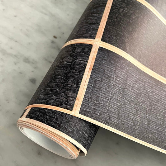 Waste Tiles Wallpaper - Burnt - NLXL - PHE - 27 - Premier Wallcovering