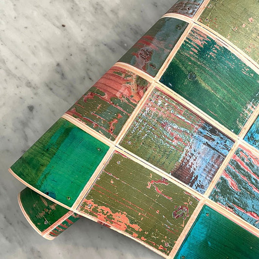 Waste Tiles Wallpaper - Green - NLXL - PHE - 22 - Premier Wallcovering