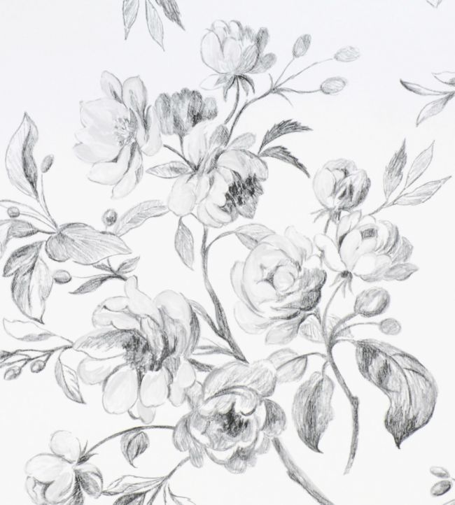 Watelet Wallpaper - Black And White - P540/01 - Designers Guild - Premier Wallcovering