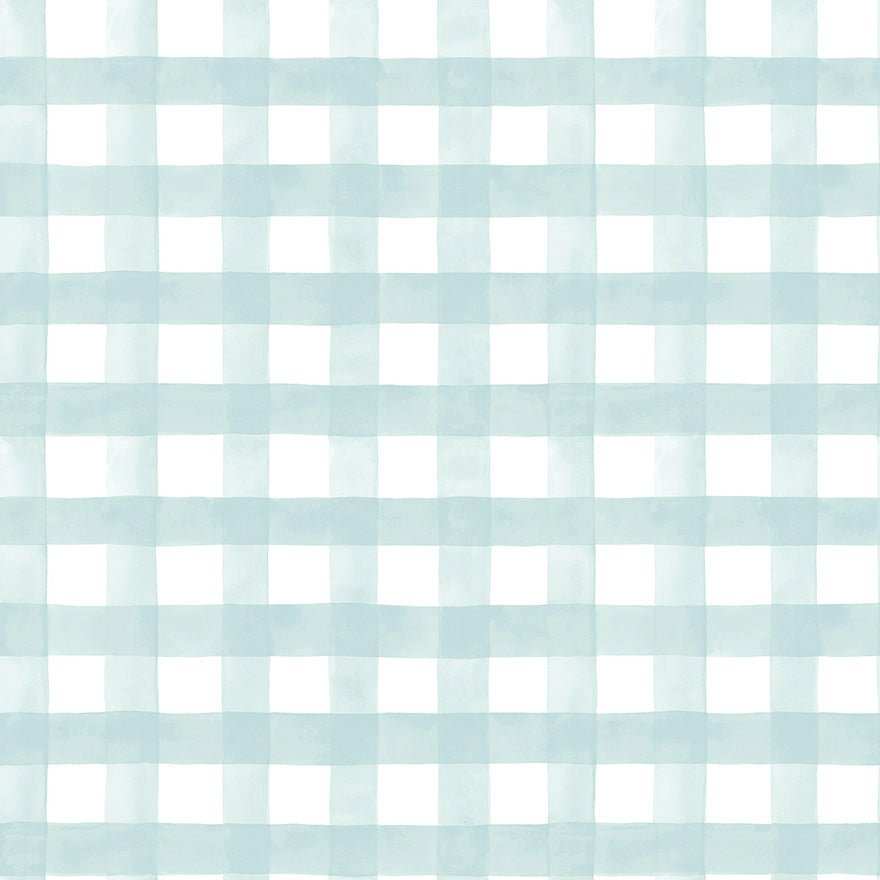 Watercolour Gingham Wallpaper - Soft Teal - Holden Décor - 13293 - Premier Wallcovering