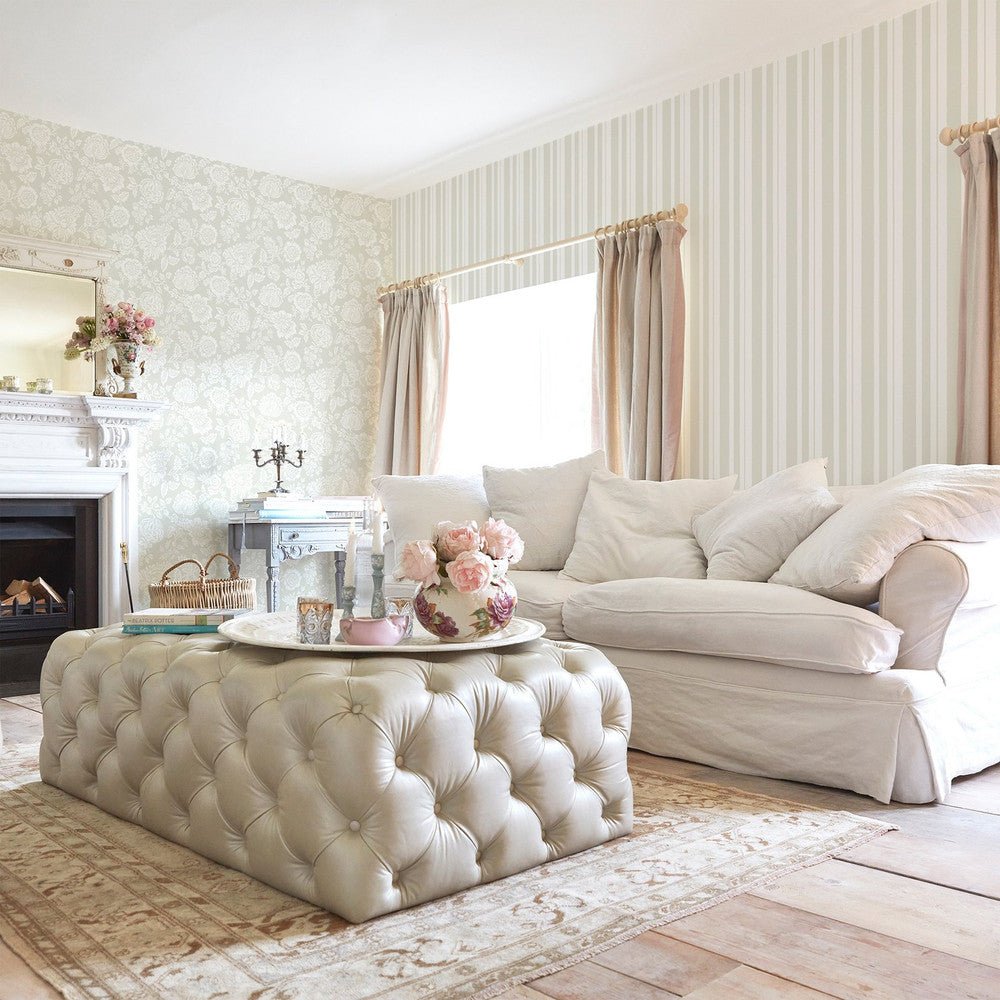 Watercolour Stripe Wallpaper - Shabby Chic - 125115 - Premier Wallcovering
