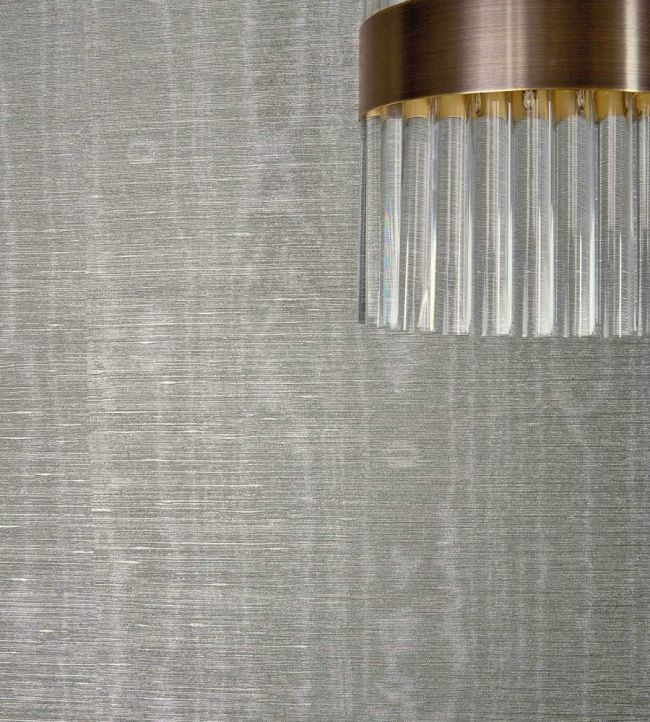 Watered Silk Wallpaper - Bone Black - ZRHW312911 - Zoffany - Premier Wallcovering