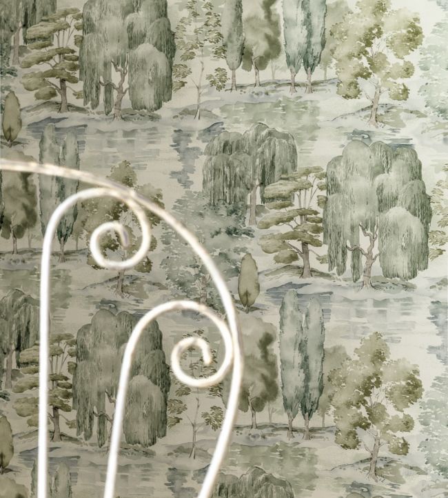 Waterperry Wallpaper - Willow/Olive - DWAP216283 - Sanderson - Premier Wallcovering