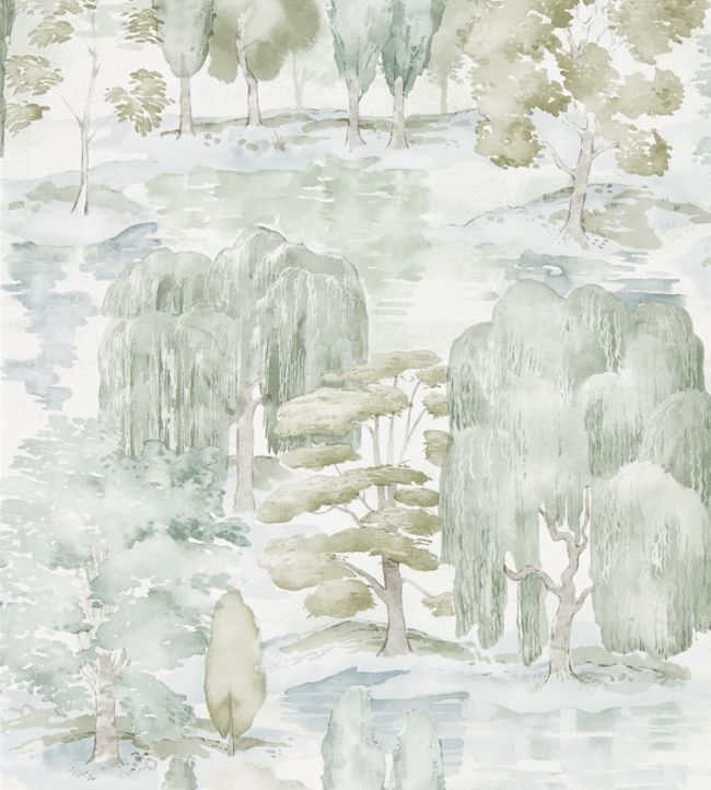 Waterperry Wallpaper - Willow/Olive - DWAP216283 - Sanderson - Premier Wallcovering