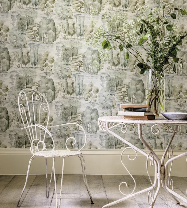 Waterperry Wallpaper - Willow/Olive - DWAP216283 - Sanderson - Premier Wallcovering