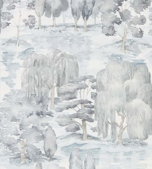 Waterperry Wallpaper - Ink/Grey - DWAP216282 - Sanderson - Premier Wallcovering