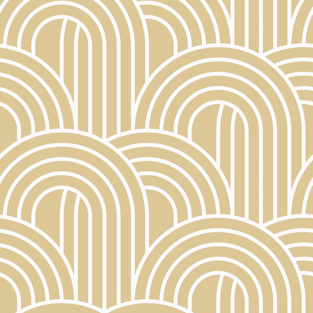 Wave After Wave Wallpaper - Custard - Lust Home - LH900106 - Premier Wallcovering