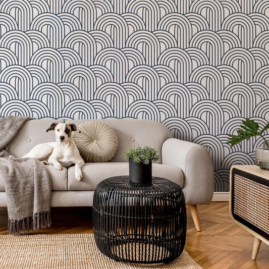 Wave After Wave Wallpaper - Blueberry - Lust Home - LH900240 - Premier Wallcovering