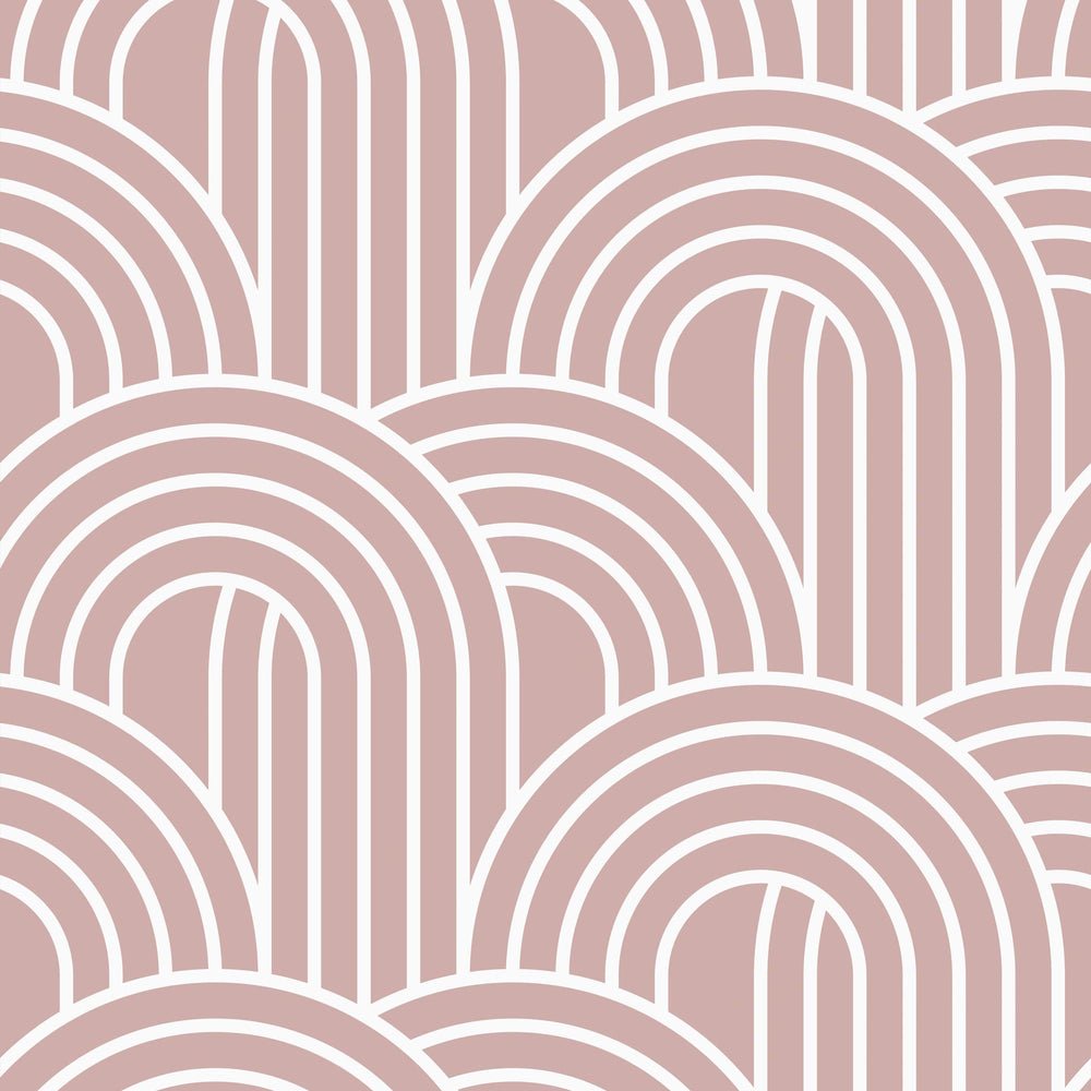 Wave After Wave Wallpaper - Dusky Pink - Lust Home - LH900336 - Premier Wallcovering