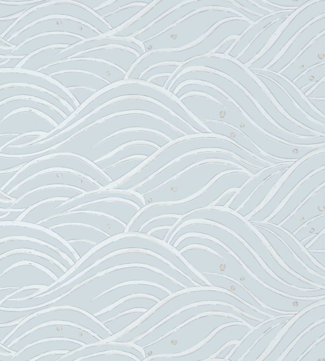 Waves Wallpaper - Spa Blue - AT9875 - Anna French - Premier Wallcovering