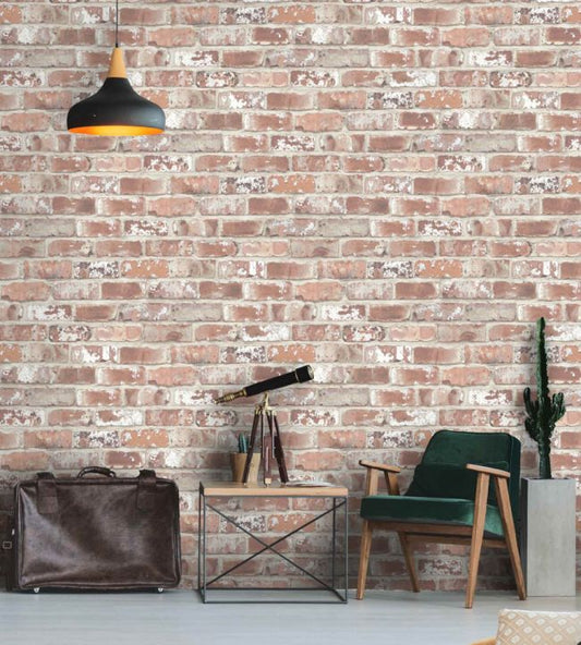 Wayoh Brick Wallpaper - Brick - Woodchip & Magnolia - WM - 303R - Premier Wallcovering