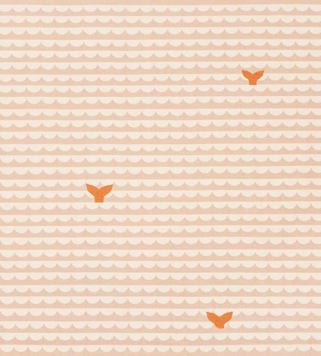 We Sailed Away Fabric - Peach - Christopher Farr Cloth - CFF225 - 19 - Premier Wallcovering