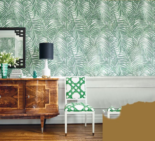 West Palm Wallpaper - Emerald Green - Thibaut - T13117 - Premier Wallcovering