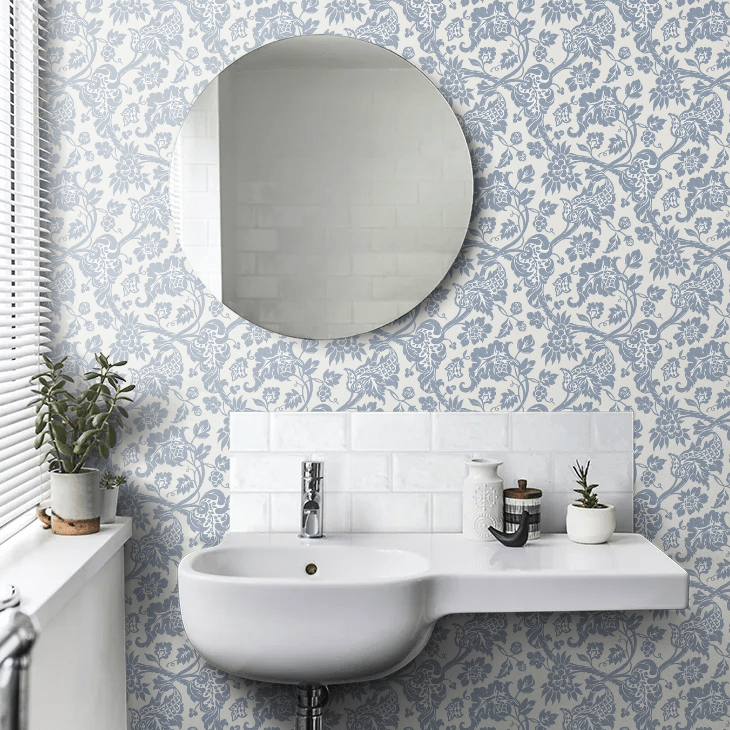 Westcombe Wallpaper - Oxford Blue - Timothy Wilman - TW2574 - Premier Wallcovering