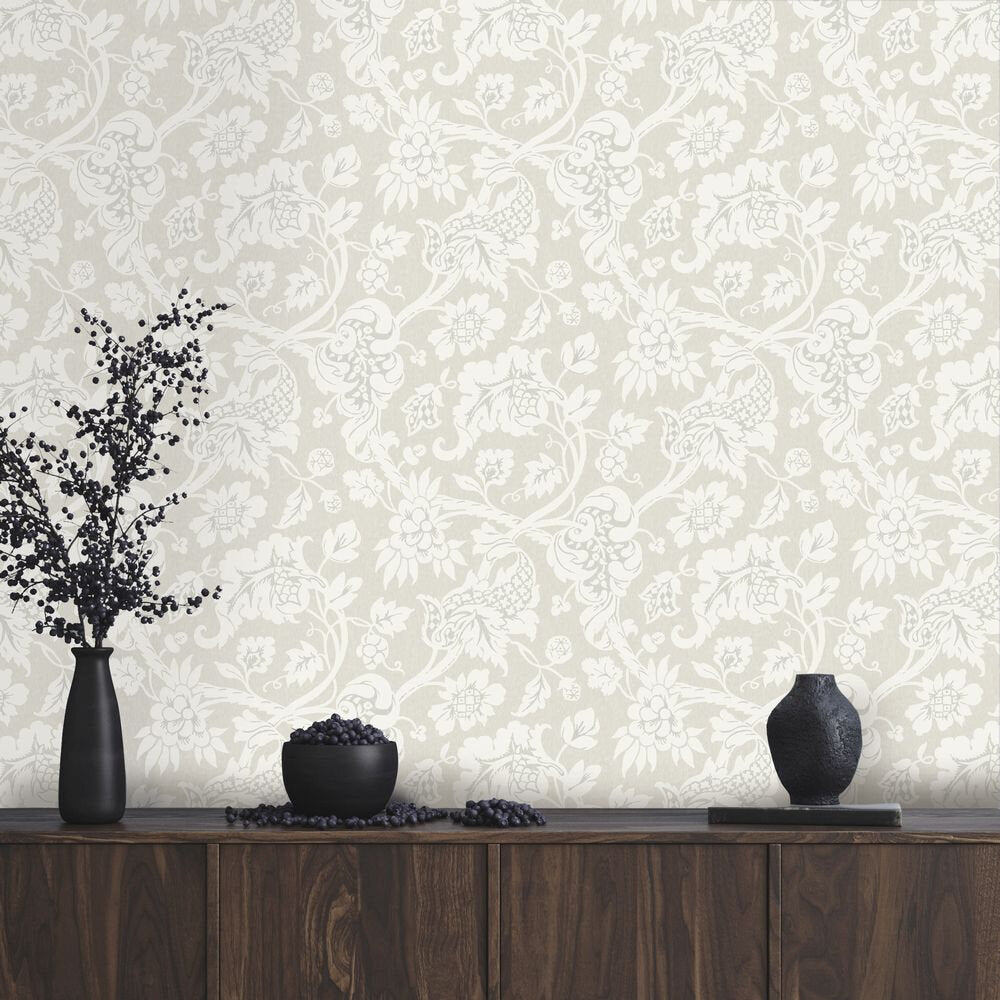 Westcombe Wallpaper - Warm Ivory - Timothy Wilman - TW2577 - Premier Wallcovering