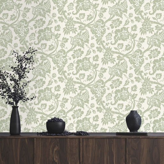 Westcombe Wallpaper - Fern Green - Timothy Wilman - TW2572 - Premier Wallcovering
