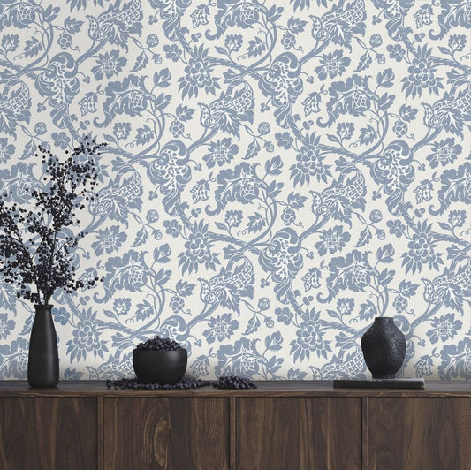 Westcombe Wallpaper - Oxford Blue - Timothy Wilman - TW2574 - Premier Wallcovering