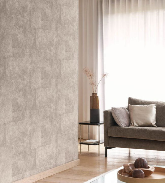 Western Leathers Wallpaper - Gris Perle - Casadeco - 87179202 - Premier Wallcovering