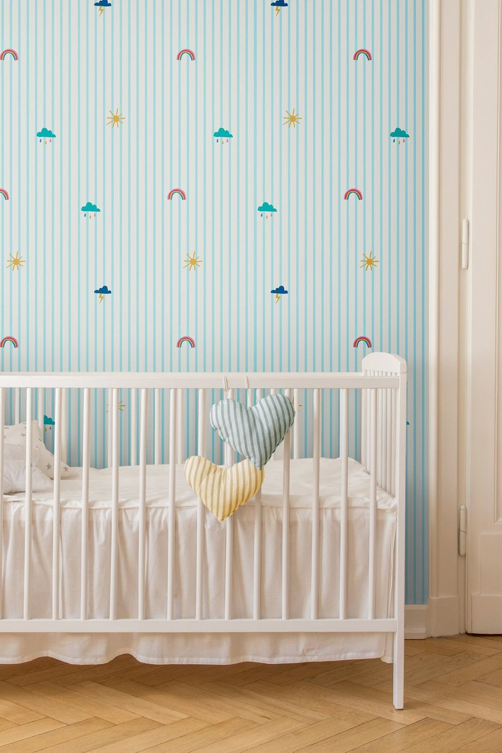 Whatever the Weather Icons Wallpaper - Haze Blue - Joules - 118583 - Premier Wallcovering