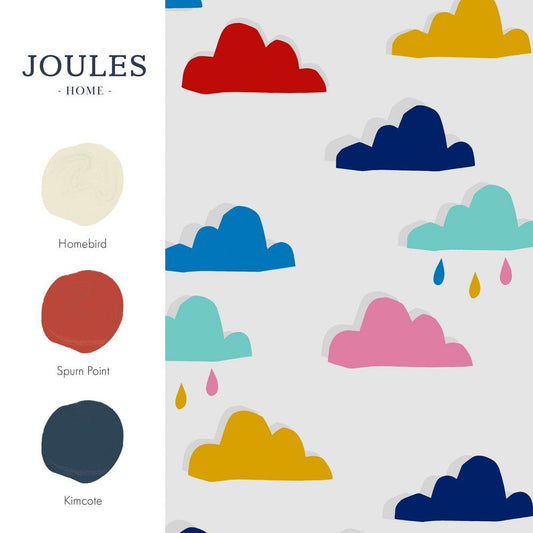 Whatever the Weather Wallpaper - Rainbow - Joules - 118582 - Premier Wallcovering