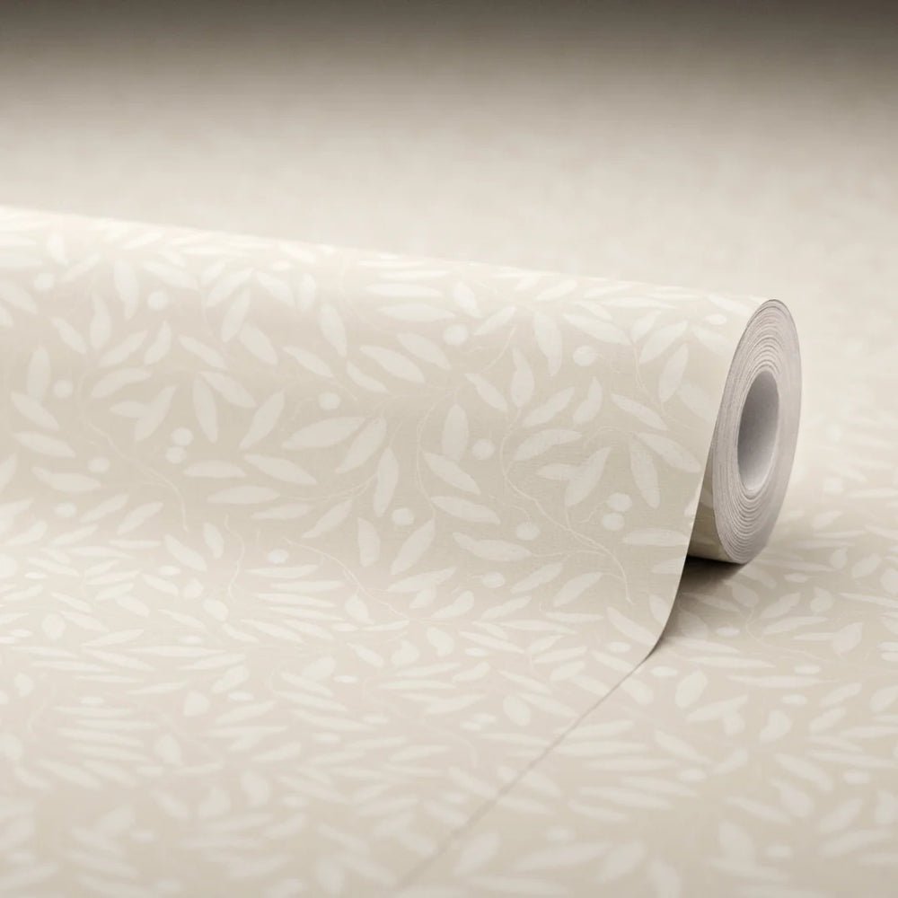 Whispering Leaves Wallpaper - Castle Stone - LAN100372 - Lucie Annabel - Premier Wallcovering