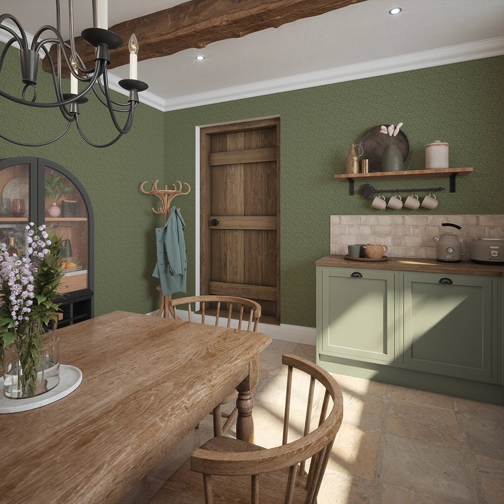Whispering Leaves Wallpaper - Olive Tree - LAN100374 - Lucie Annabel - Premier Wallcovering
