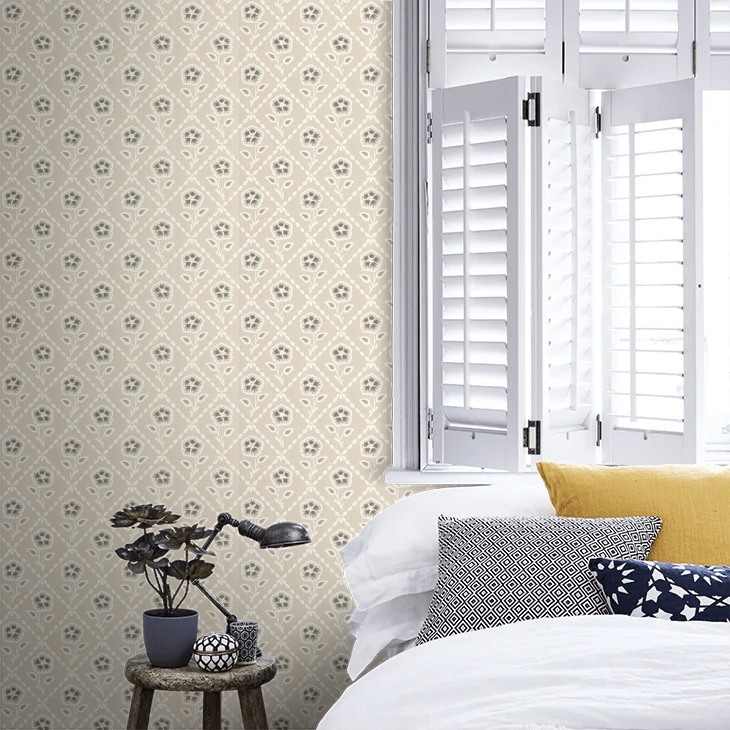 Whitehall Wallpaper - Pebble - Little Greene - 0284WHPEBBL - Premier Wallcovering