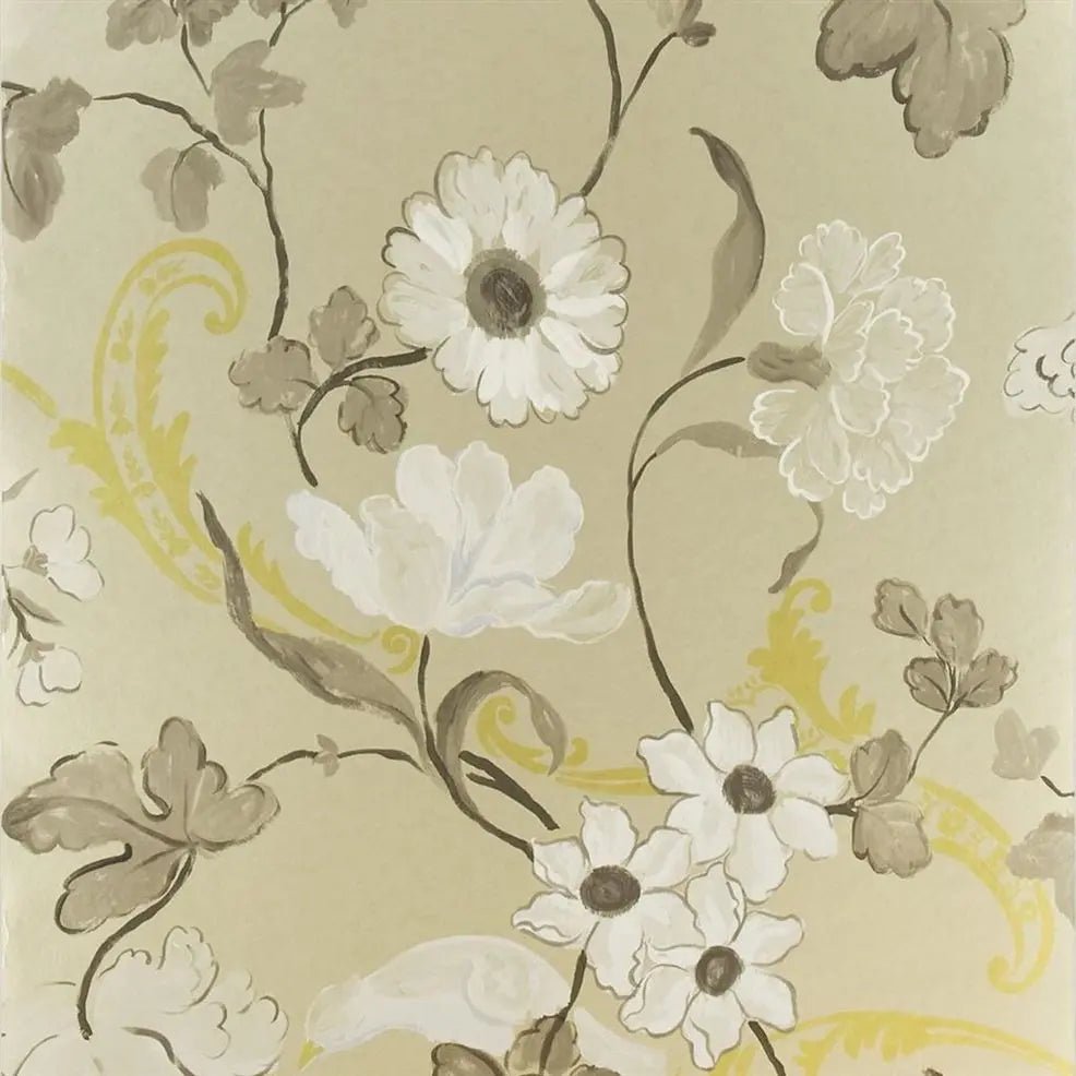 Whitewell Wallpaper - Gold - P505/05 - Designers Guild - Premier Wallcovering