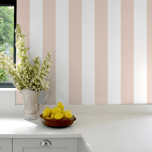 Wide Stripe Wallpaper - Plaster - Ohpopsi - SIS50141W - Premier Wallcovering