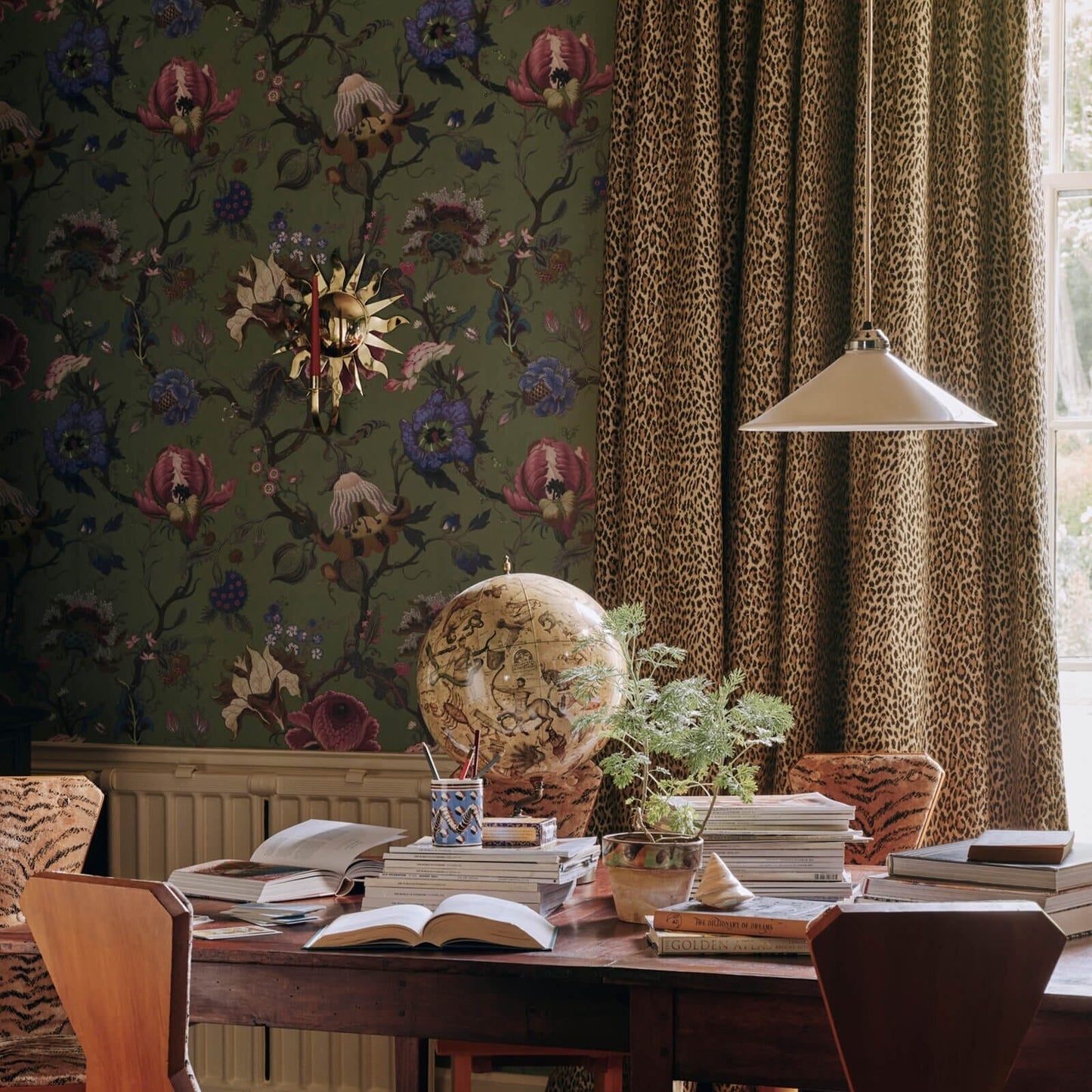 Wild Card Jacquard Fabric - Butterscotch - House of Hackney - 1-FA-WIL-WJ-BUT-XXX-XXX - Premier Wallcovering