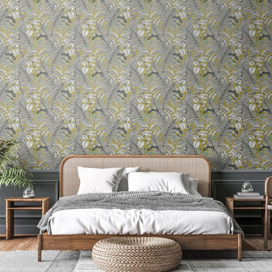 Wild Ferns Wallpaper - Olive - Hoopla Walls - HWA1200W - Premier Wallcovering