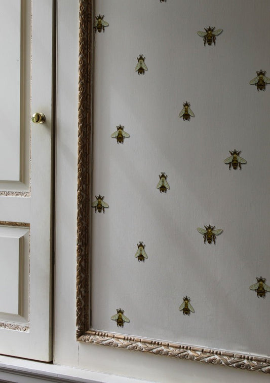 Wild Honey Bee Spot Wallpaper - Original Spot - Timorous Beasties - WHB/PRL/02 - Premier Wallcovering