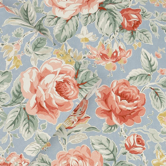 Wild Roses Wallpaper - Ochre Yellow - Laura Ashley - 122753 - Premier Wallcovering