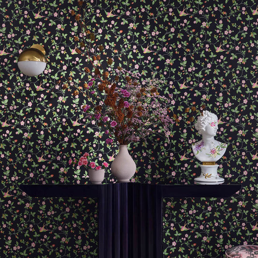 Wild Strawberry Wallpaper - Blush - Clarke & Clarke - W0135/01 - Premier Wallcovering