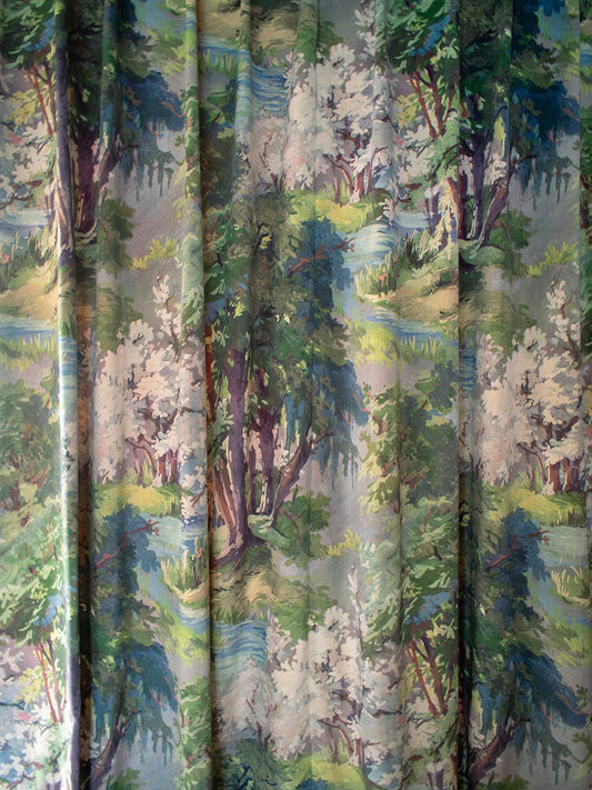 Wild Wild Woods Recycled Velvet Fabric - Natural - Divine Savages - DVS158-WLD-WLD-WOODS-VEL-MET - Premier Wallcovering