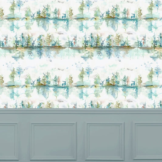 Wilderness Wallpaper - Topaz - Voyage Maison - WILDERN/WPO/TOP - Premier Wallcovering