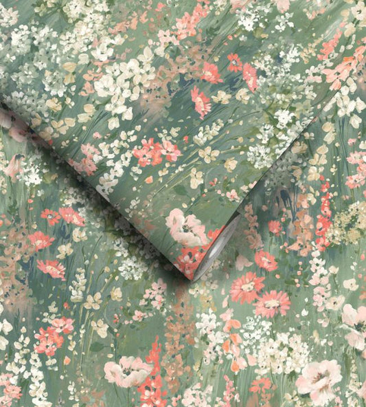 Wilderness Wallpaper - Eucalyptus - Woodchip & Magnolia - WM - 436 - 01R - Premier Wallcovering