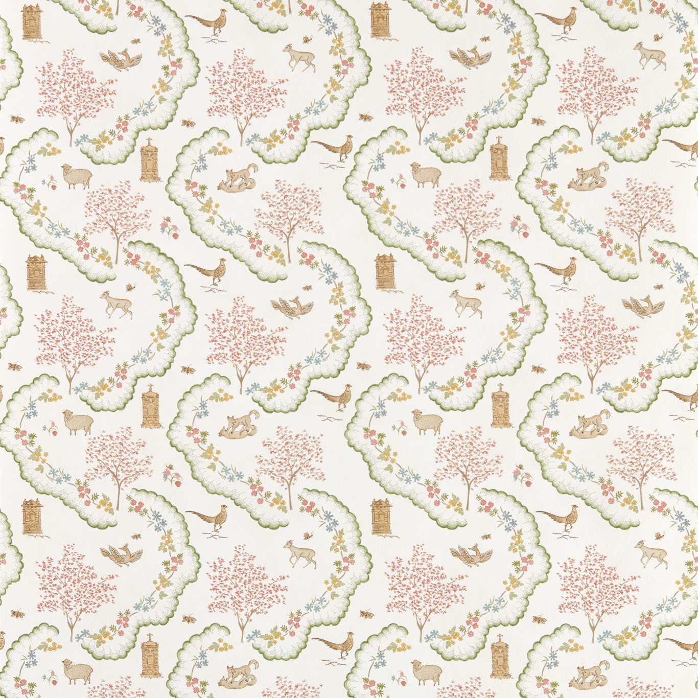 Wildflower Meadow Wallpaper - Pearl - Sanderson - DHIP217483 - Premier Wallcovering