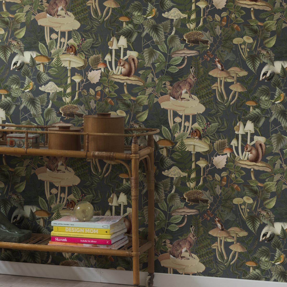 Wildlife Creek Wallpaper - Forest Green - Rebel Walls - R18002 - Premier Wallcovering