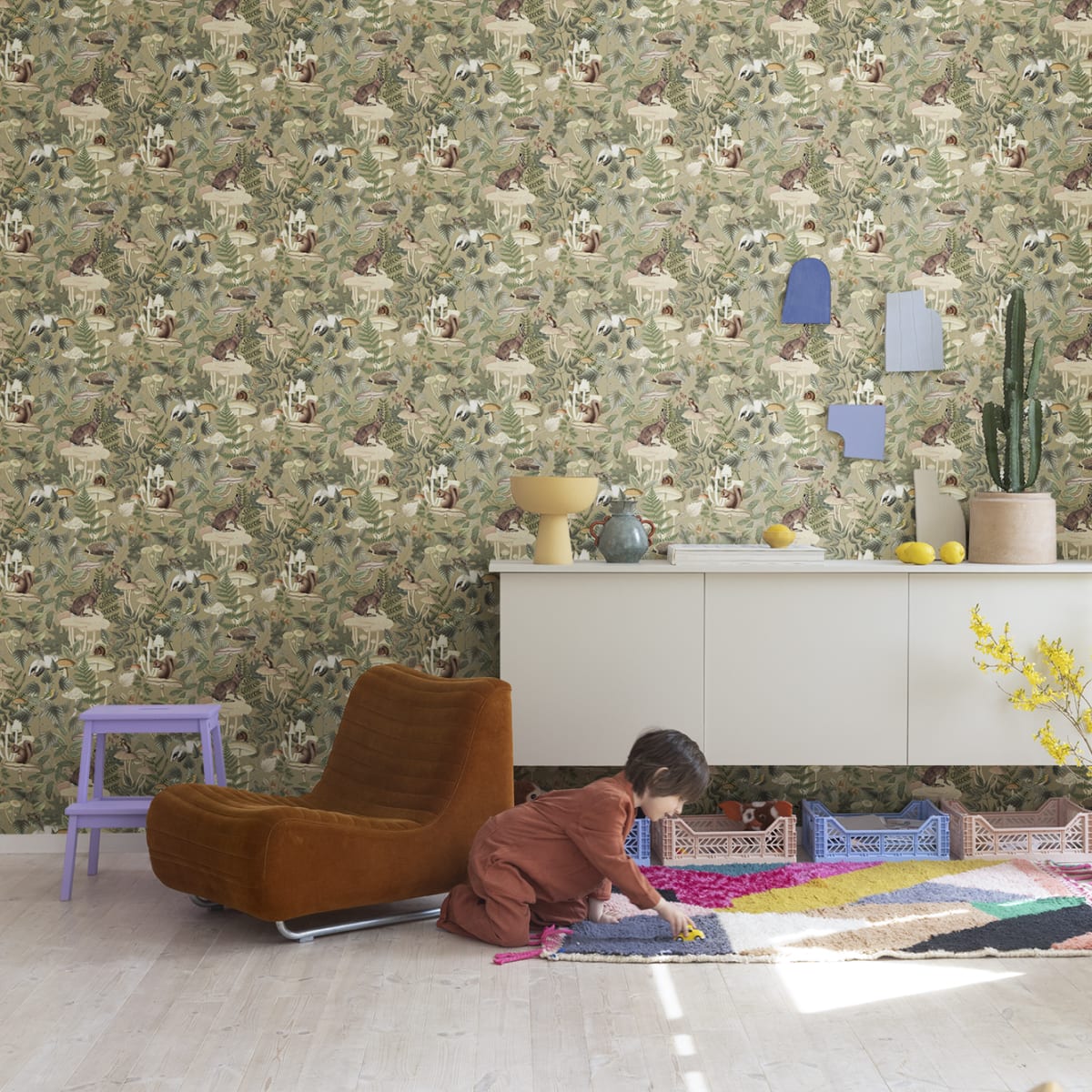 Wildlife Creek Wallpaper - Fall - Rebel Walls - R18003 - Premier Wallcovering