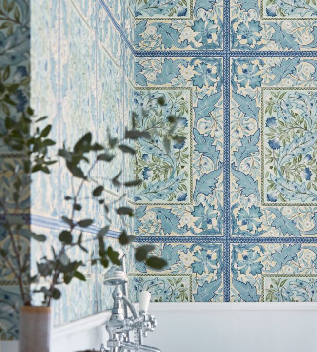 Wilhelmina Wallpaper - Indigo - 216671 - Morris & Co - Premier Wallcovering