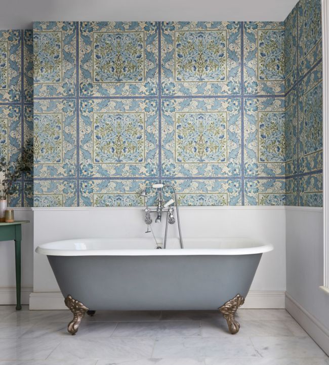 Wilhelmina Wallpaper - Indigo - 216671 - Morris & Co - Premier Wallcovering