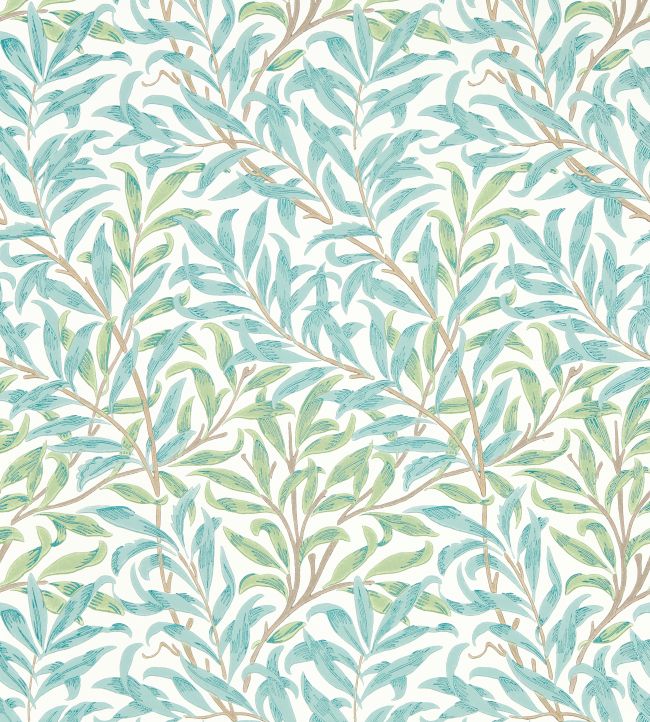 Willow Boughs Wallpaper - Willow/Seaglass - 217083 - Morris & Co - Premier Wallcovering