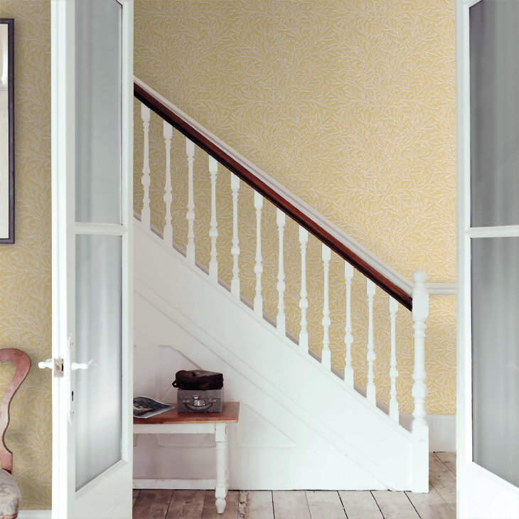 Willow Wallpaper - Weld Yellow - 217392 - Morris Wallpaper WD - Premier Wallcovering
