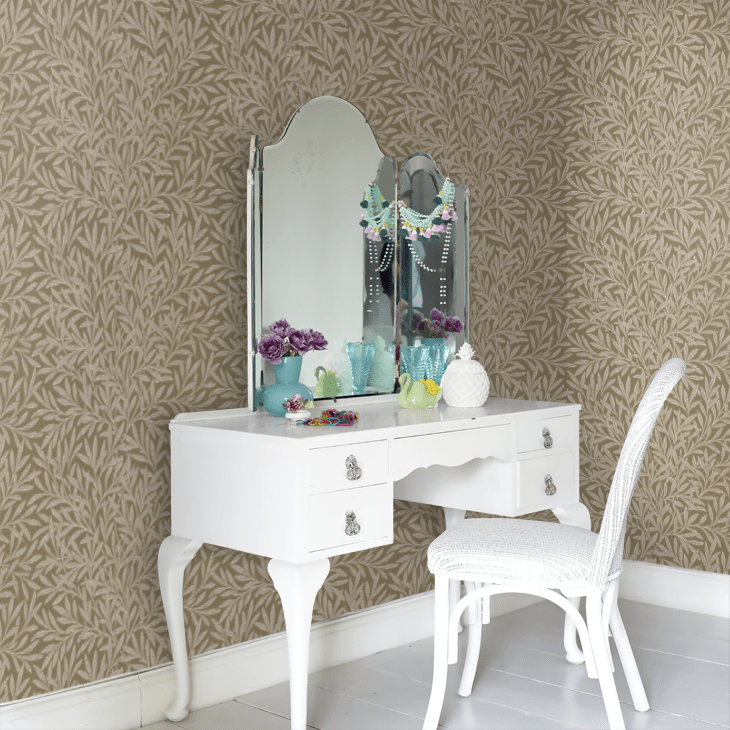 Willow Wallpaper - Olive - 217393 - Morris Wallpaper WD - Premier Wallcovering