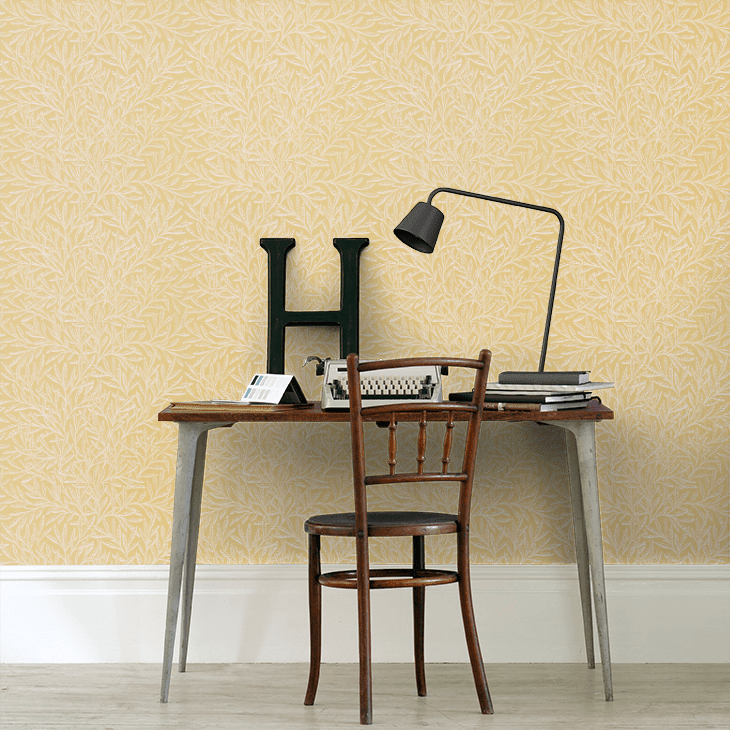 Willow Wallpaper - Weld Yellow - 217392 - Morris Wallpaper WD - Premier Wallcovering