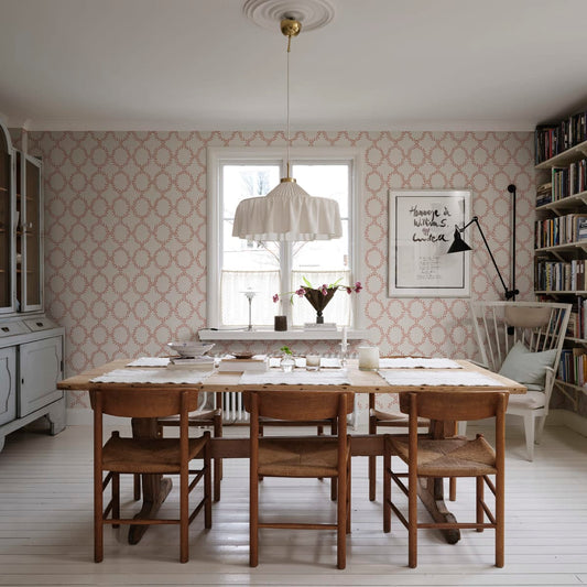 Wilma Wallpaper - Red - Sandberg - S10388 - Premier Wallcovering