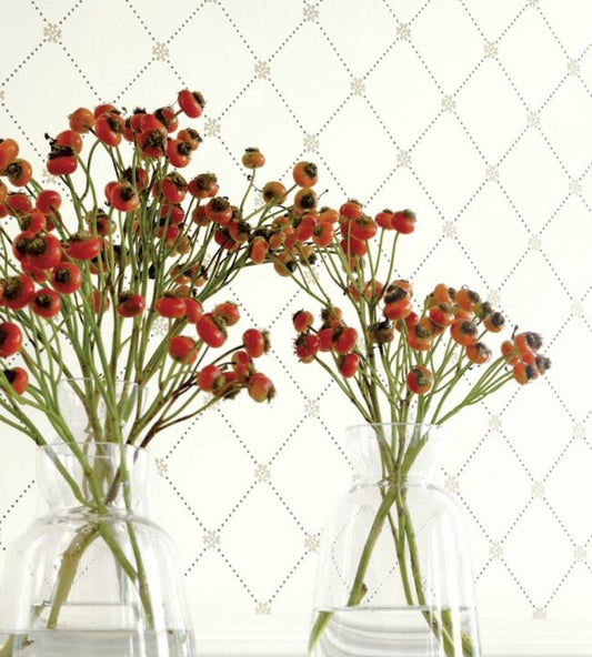 Wilton Trellis Wallpaper - Pink & Green - Thibaut - T1846 - Premier Wallcovering