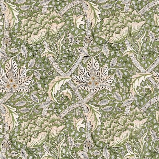 Morris Collections - 1105 - 3 - Windrush Wallpaper - Moss Green - Premier Wallcovering