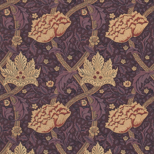 Windrush Wallpaper - Aubergine/Wine - DMI1W6103 - Morris & Co - Premier Wallcovering